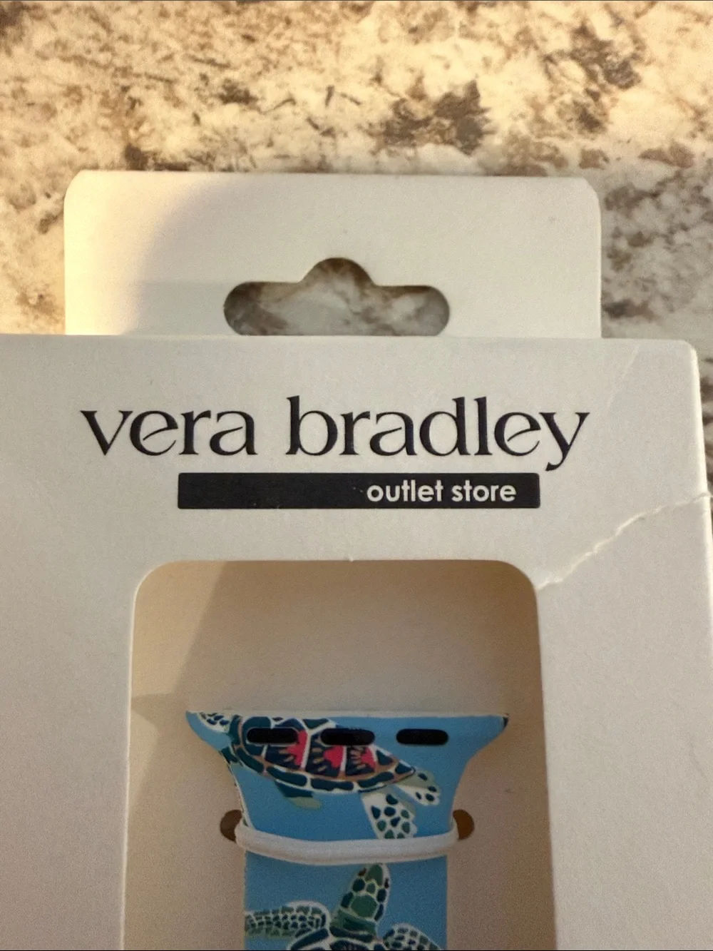 Vera Bradley Light Blue Sea Turtle Silicone Apple Watch Band